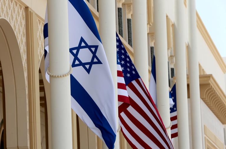 U.S. and Israeli flags