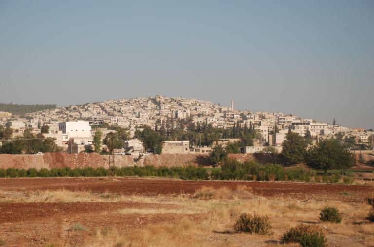 View of Afrin, Syria from the south