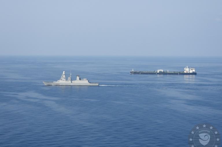 EU vessel participating in Operation Aspides against the Houthis.