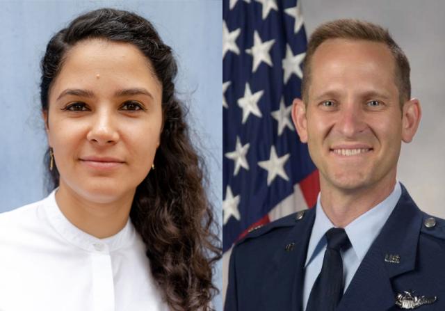 Souhire Medini and Lt. Col. James E. Shepard 