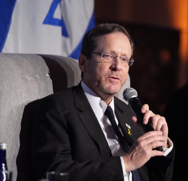 Isaac Herzog, president of the State of Israel, speaks at The Washington Institute's 2024 Scholar-Statesman Award Dinner in New York City - source: The Washington Institute