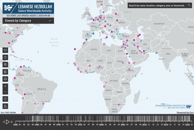 Hezbollah Interactive Map Screenshot