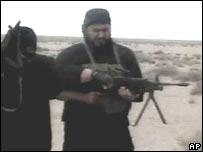 Abu Musab al-Zarqawi video'd with a U.S. machine-gun in 2006. 