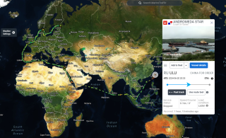 Screenshot from MarineTraffic