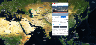 Route of the vessel Freda (previously MV Huang Pu) from June to August 2024.