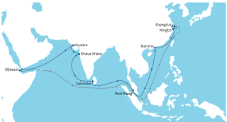  Route for the new SeaLead shipping service connecting China, India, and Djibouti. Source: SeaLead.