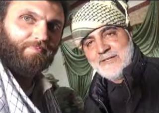 IRGCQF captain Mohammad Reza Nouri with Qassem Soleimani