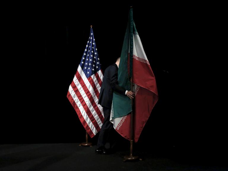 U.S. and Iranian flags