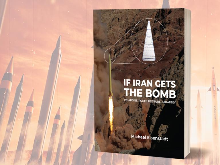 Book cover with Iranian missiles, including Shahab-3