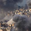 Photo showing smoke clearing from Beirut during the 2024 Hezbollah-Israel war.