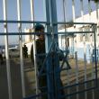 An Israeli border guard secures the gate at a crossing with Lebanon in 2007 - source: Reuters