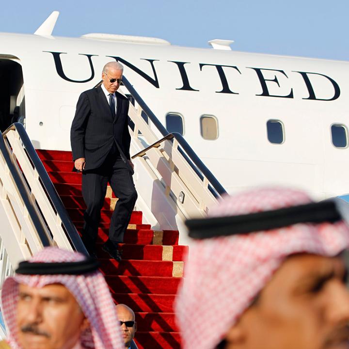 Vice President Joe Biden arrives in Saudi Arabia