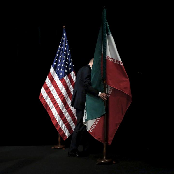 U.S. and Iranian flags