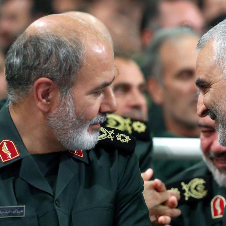 Iranian military leaders Ali Akbar Ahmadian and Qasem Suleimani - source: Reuters