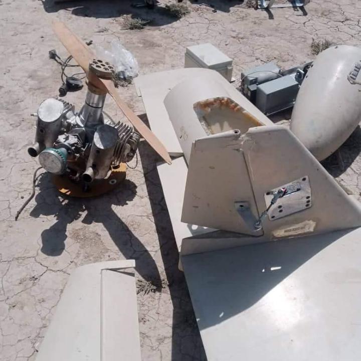 Qasef-2k drone in Iraq, photograph made public on August 23, 2022