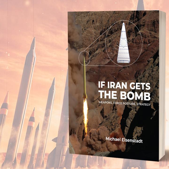 Book cover with Iranian missiles, including Shahab-3