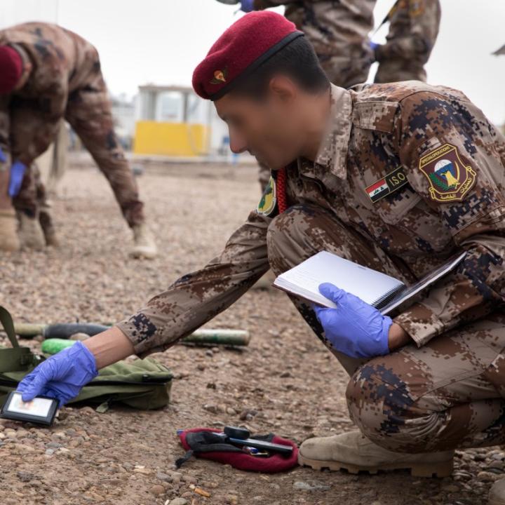 A soldier from Iraq's Counter Terrorism Service participates in a joint training exercise with U.S. colleagues - source: U.S. Department of Defense