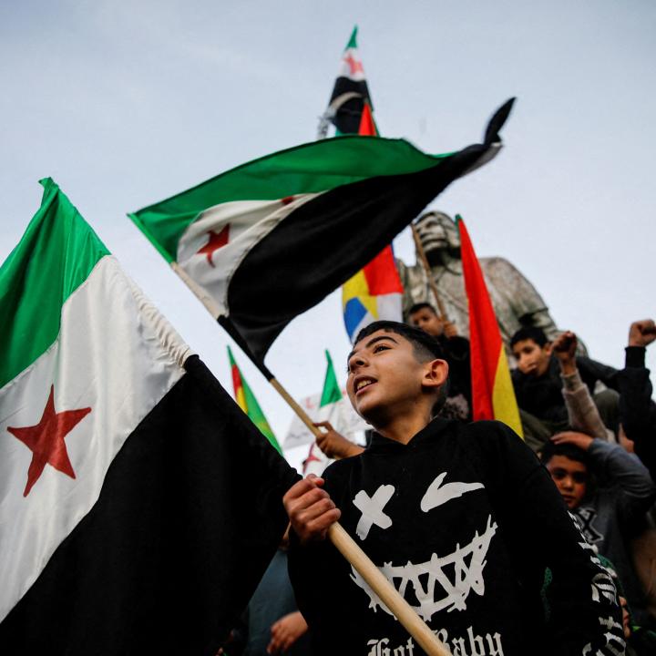 Syrians celebrate the fall of the Assad regime in Majdal Shams - source: Reuters