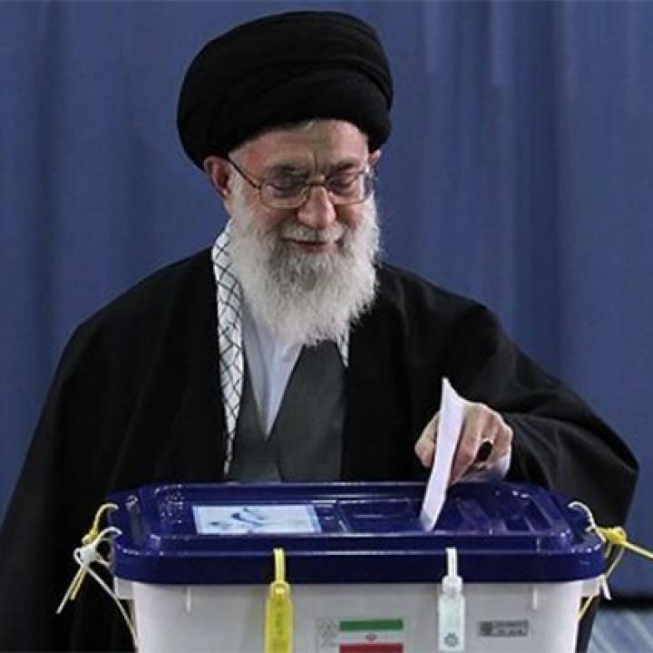 The 2024 Election Cycle Starts In Iran The Washington Institute   IranKhameneiVoting 