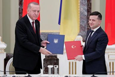 Turkish President Erdogan meets Ukrainian President Zelenskiy in Kyiv - source: Reuters