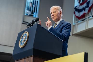 President Joe Biden gestures while speaking - source: White House