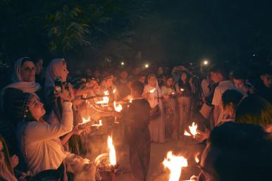 Yezidis celebrating Yezidi New Year