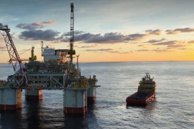 A Chevron gas platform in the Mediterranean Sea's Aphrodite gas field off the coast of Cyprus - source: Chevron