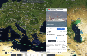 A screenshot from MarineTraffic shows the past tracks of the livestock carrier Shorthorn Express (IMO 9167318), which as of July 2, 2024, was sailing toward the British Isles. 