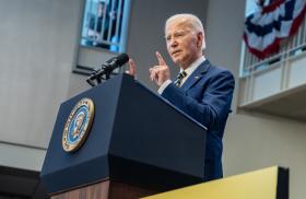 President Joe Biden gestures while speaking - source: White House